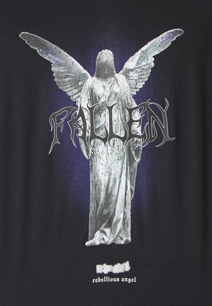 YOURTURN Fallen Schoolzi - Print T-Shirt - Black