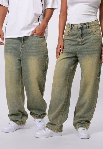 YOURTURN UNISEX - Baggy Jeans - Vintage Blue