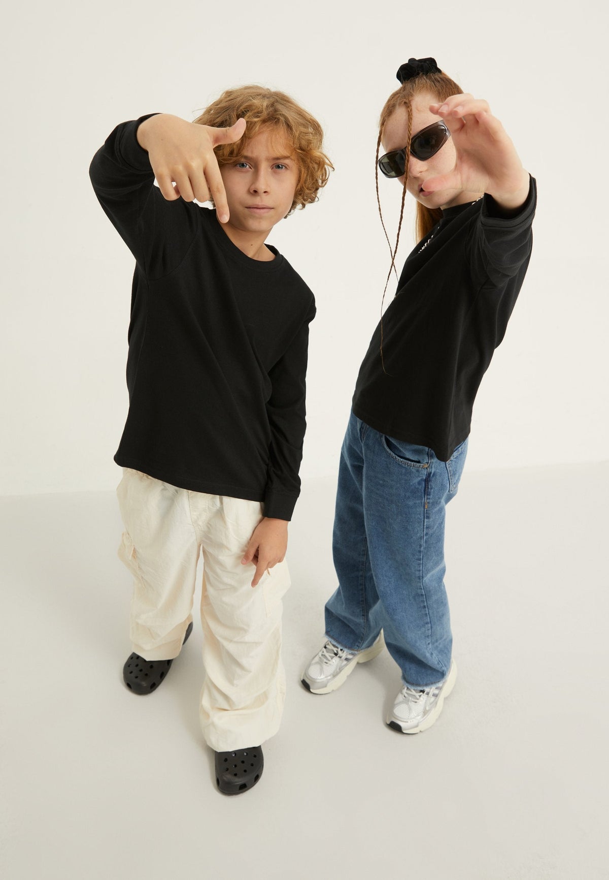 UNISEX 2 PACK - Long Sleeved Top - Black