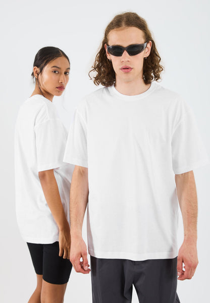 YOURTURN UNISEX 5 PACK BASIC LOOSE T-SHIRT - Basic T-shirt - White