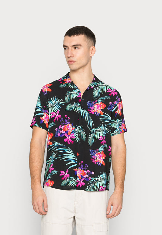 YOURTURN Unisex - Button-Down Blouse - Black