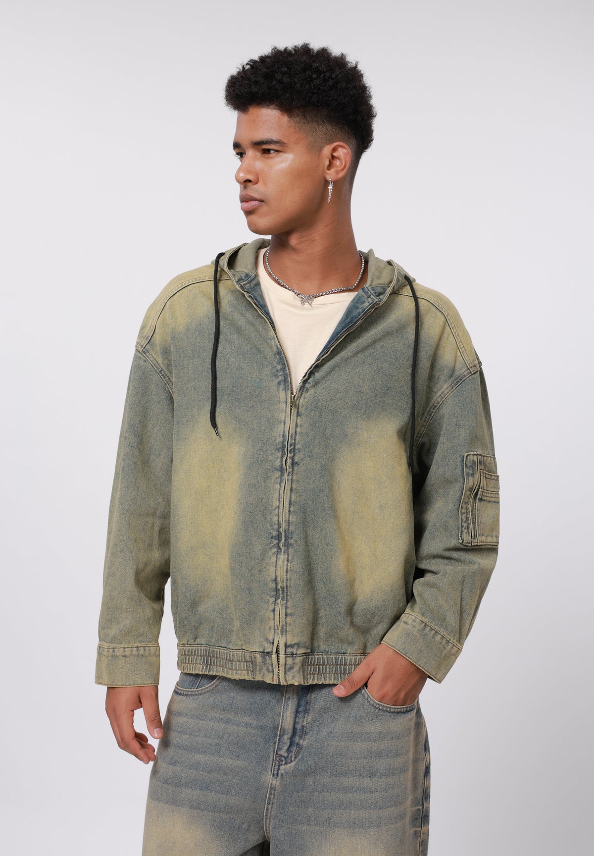 YOURTURN UNISEX - Denim Jacket - Vintage Blue