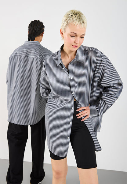 YOURTURN FORMAL UNISEX - Button-down Blouse - Black/white