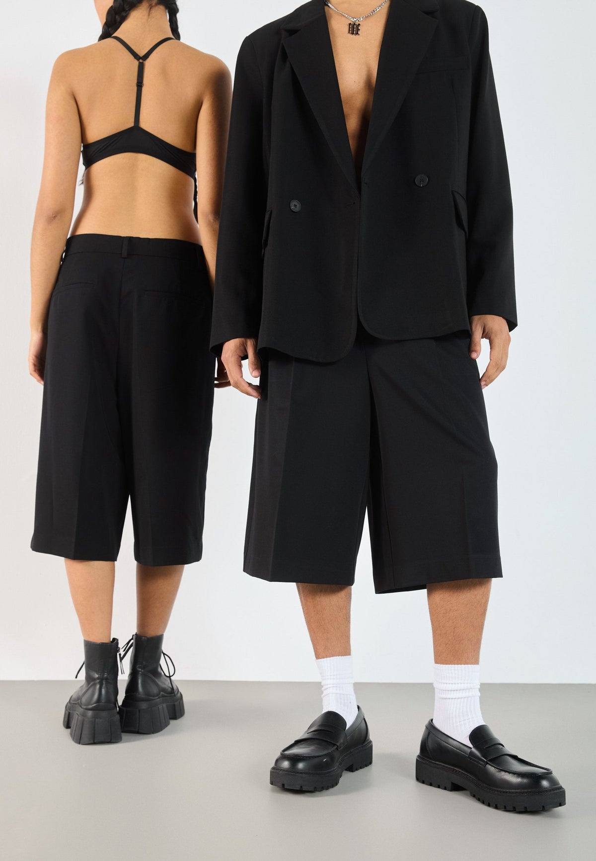 YOURTURN SUMMERISH SUIT TROUSERS UNISEX - Shorts - Black