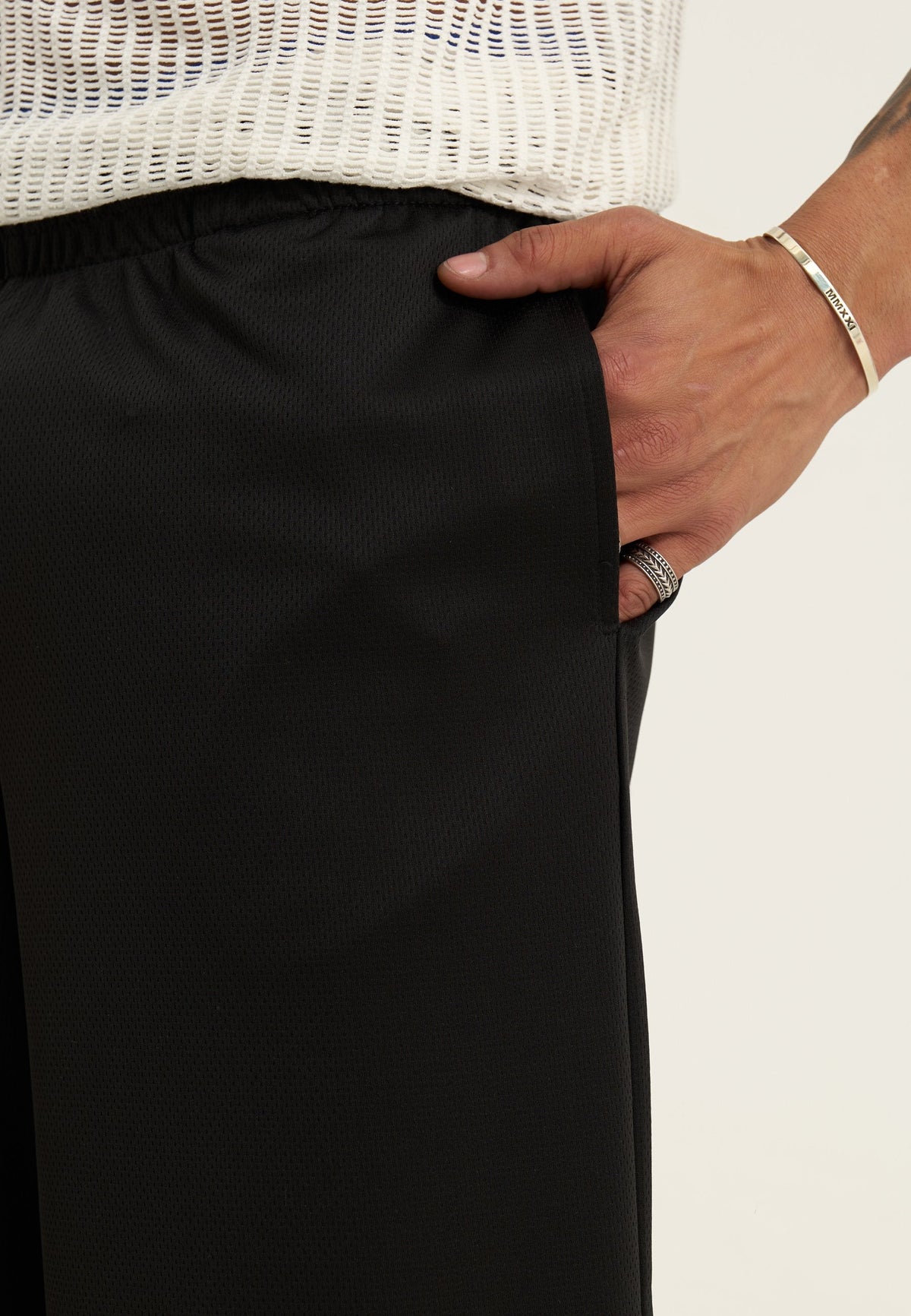 YOURTURN BASKETBALL MESH SHORTS UNISEX - Tracksuit Bottoms - Black