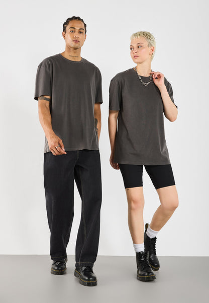 YOURTURN UNISEX BASIC GARMENT WASHED - Basic T-shirt - Asphalt