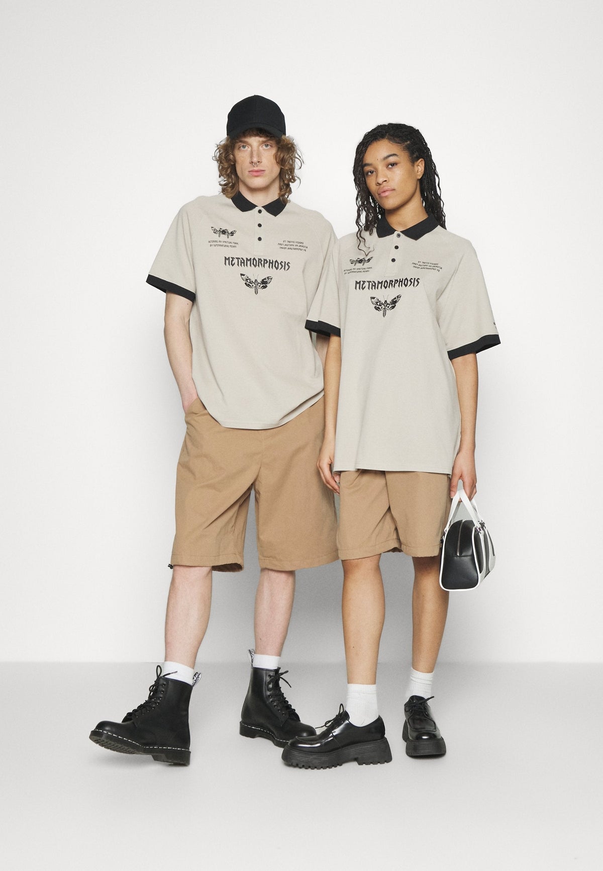 YOURTURN Genderless Parachute - Shorts - Brown