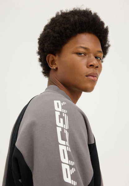 YOURTURN SILVER RACER CREW OVERSIZED UNISEX - Sweatshirt - Grey