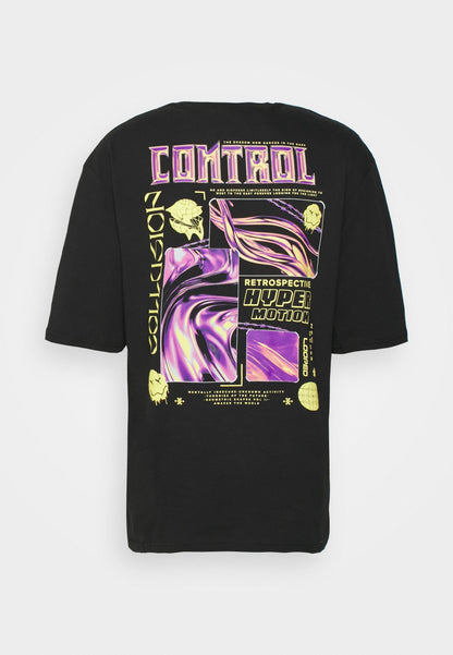 YOURTURN Unisex - Print T-Shirt - Black
