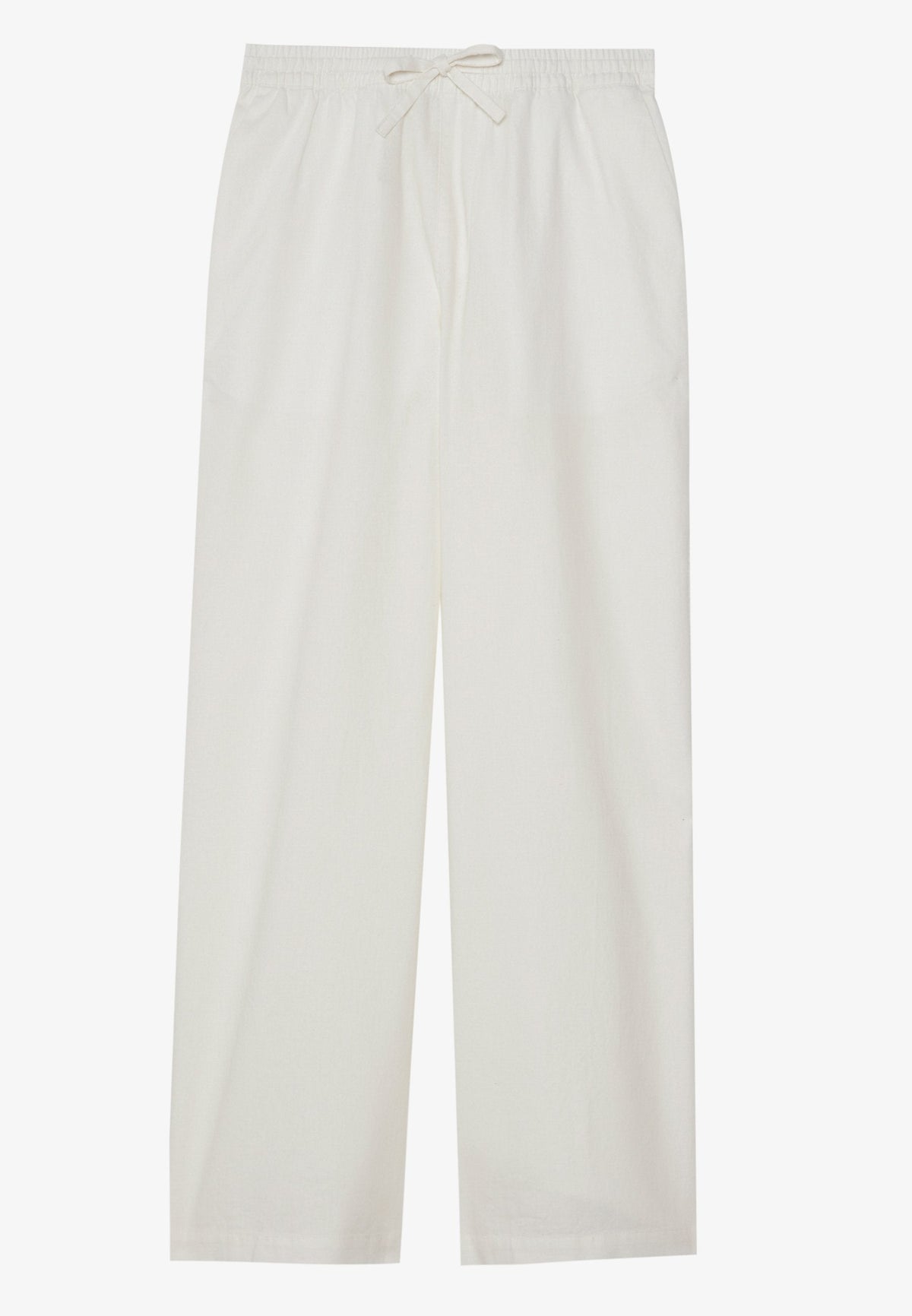 YOURTURN LINEN MIX BLEND UNISEX - Trousers - Off-white
