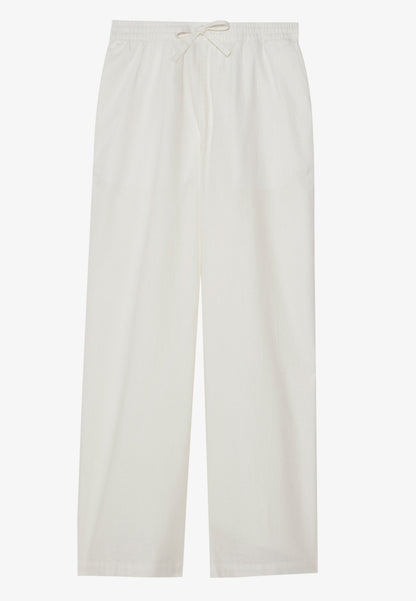 YOURTURN LINEN MIX BLEND UNISEX - Trousers - Off-white