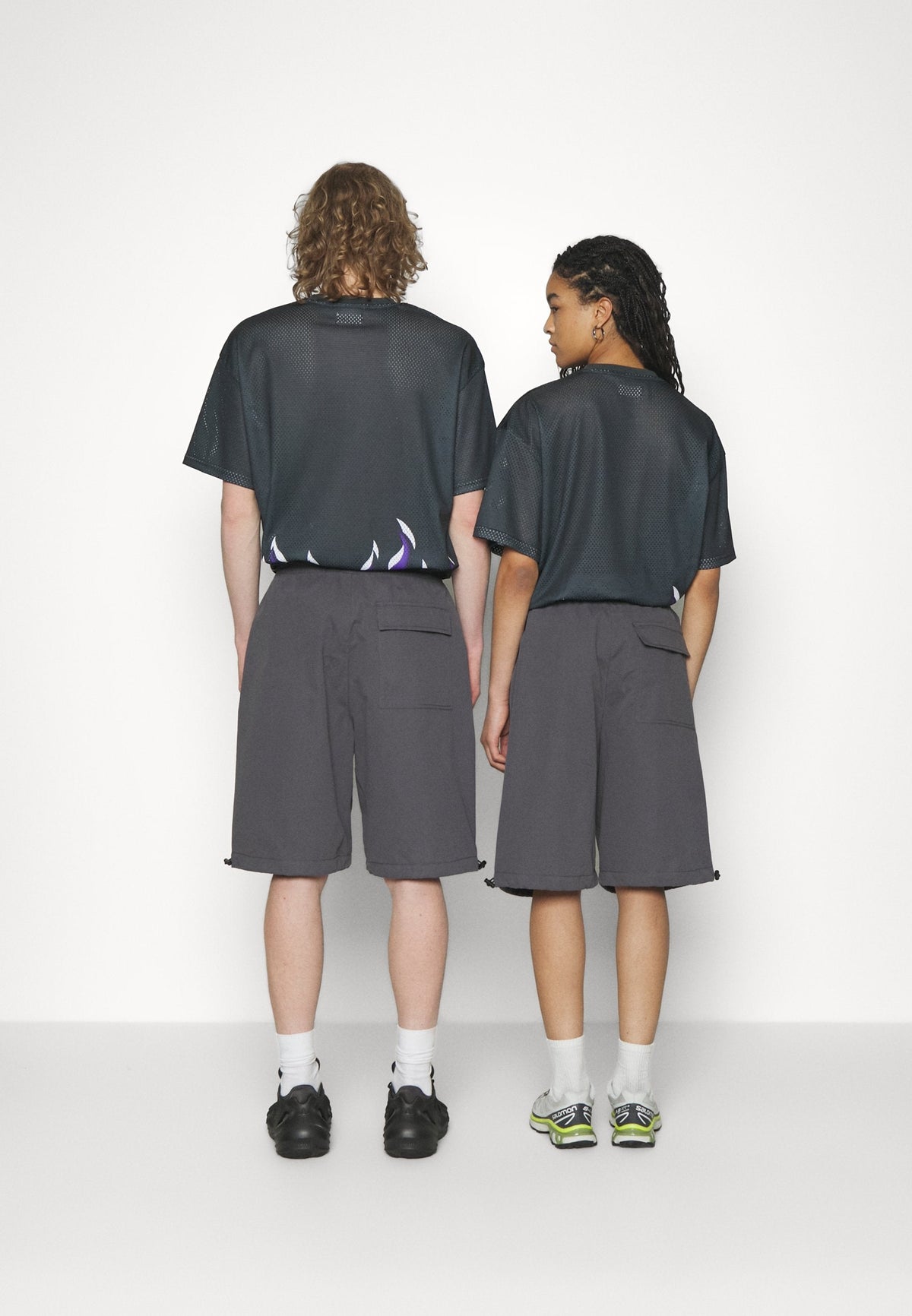YOURTURN Genderless Parachute - Shorts - Dark Grey
