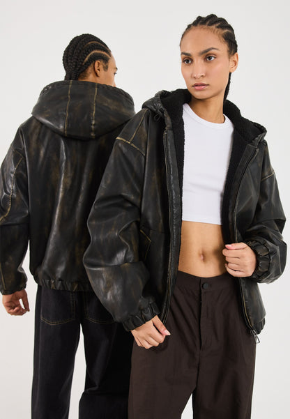 YOURTURN UNISEX - Faux Leather Jacket