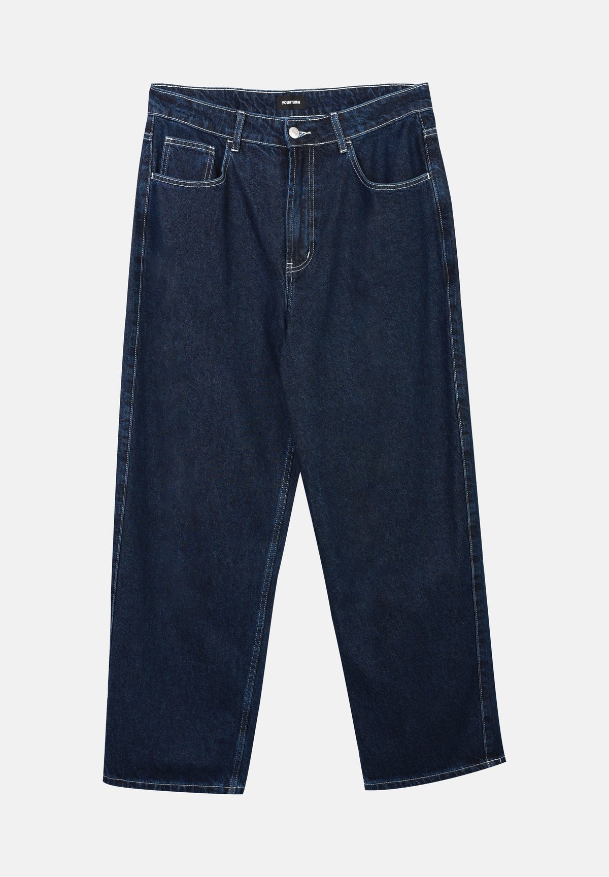 YOURTURN UNISEX - Straight Leg Jeans - Rinsed Denim