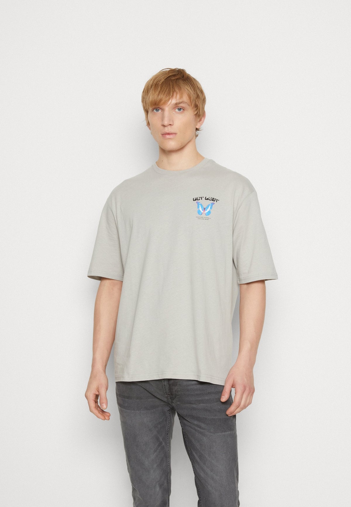 YOURTURN Get Lost Tee Unisex - Print T-Shirt - Grey