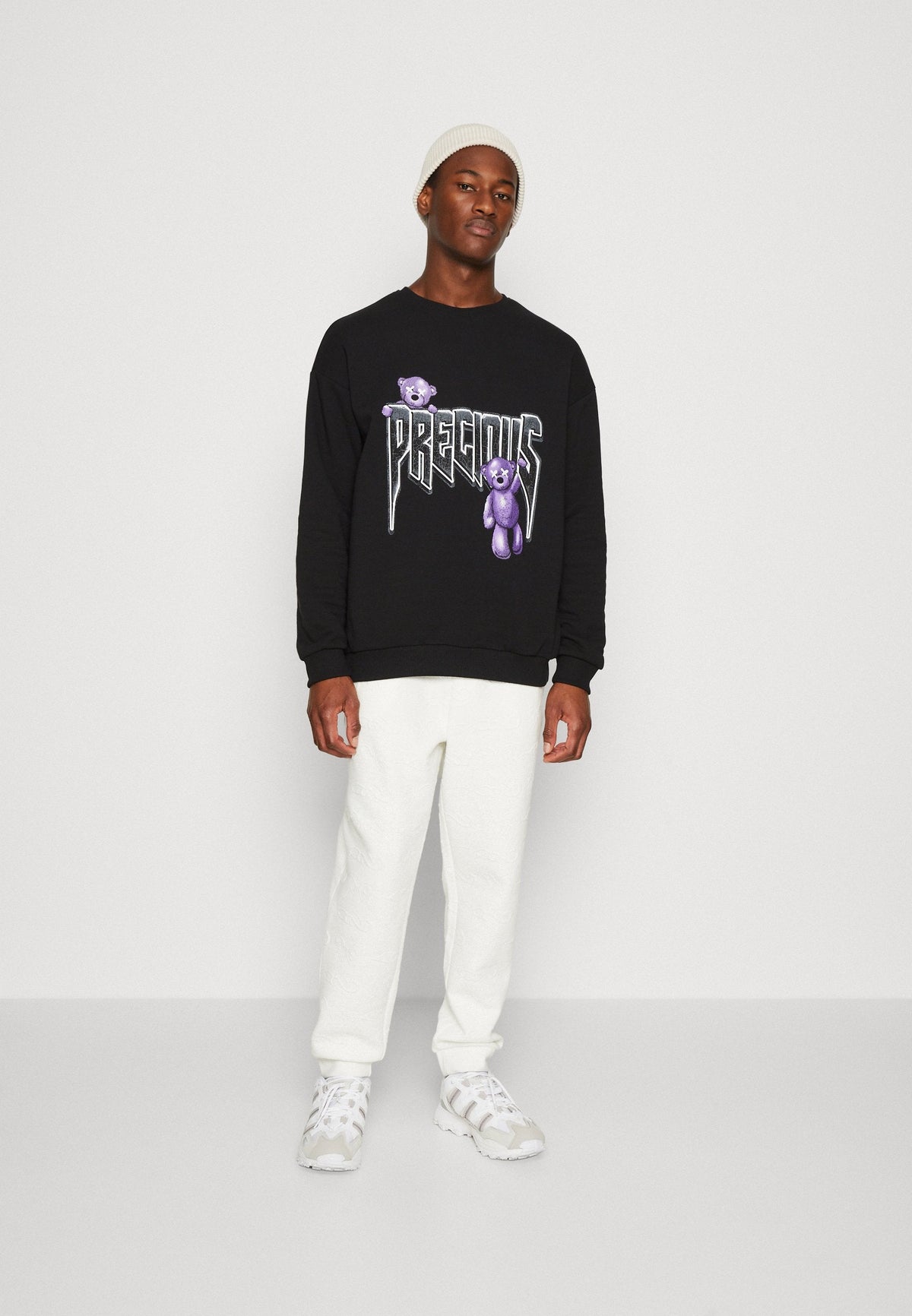 YOURTURN Tribal Embossed Unisex - Tracksuit Bottoms - Off White