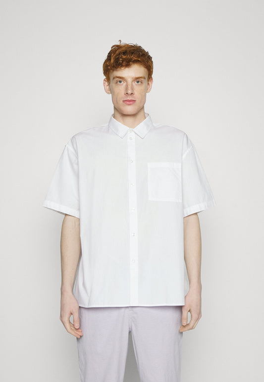 YOURTURN Plain Boxi Fit Unisex - Shirt -White