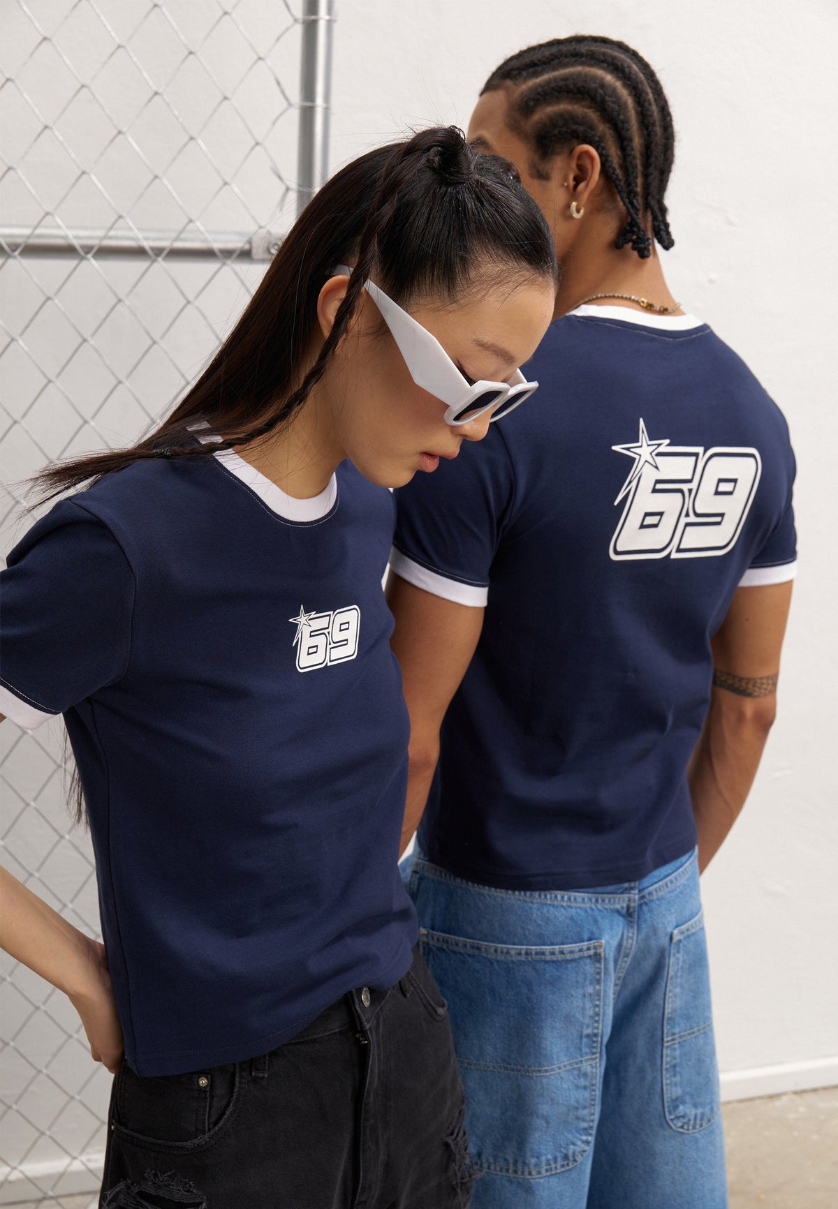 YOURTURN UNISEX - Print T-shirt - Dark Blue