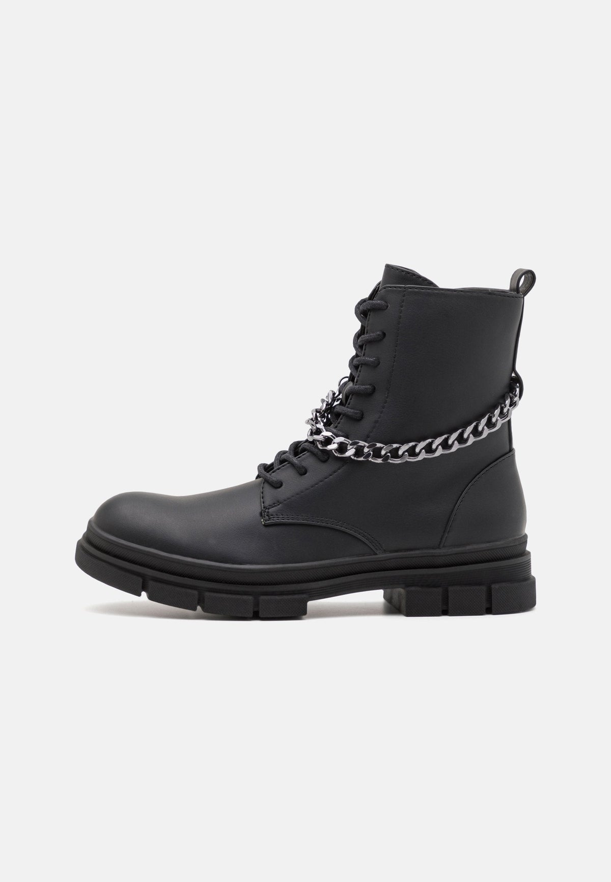 YOURTURN Unisex - Lace-Up Ankle Boots - Black