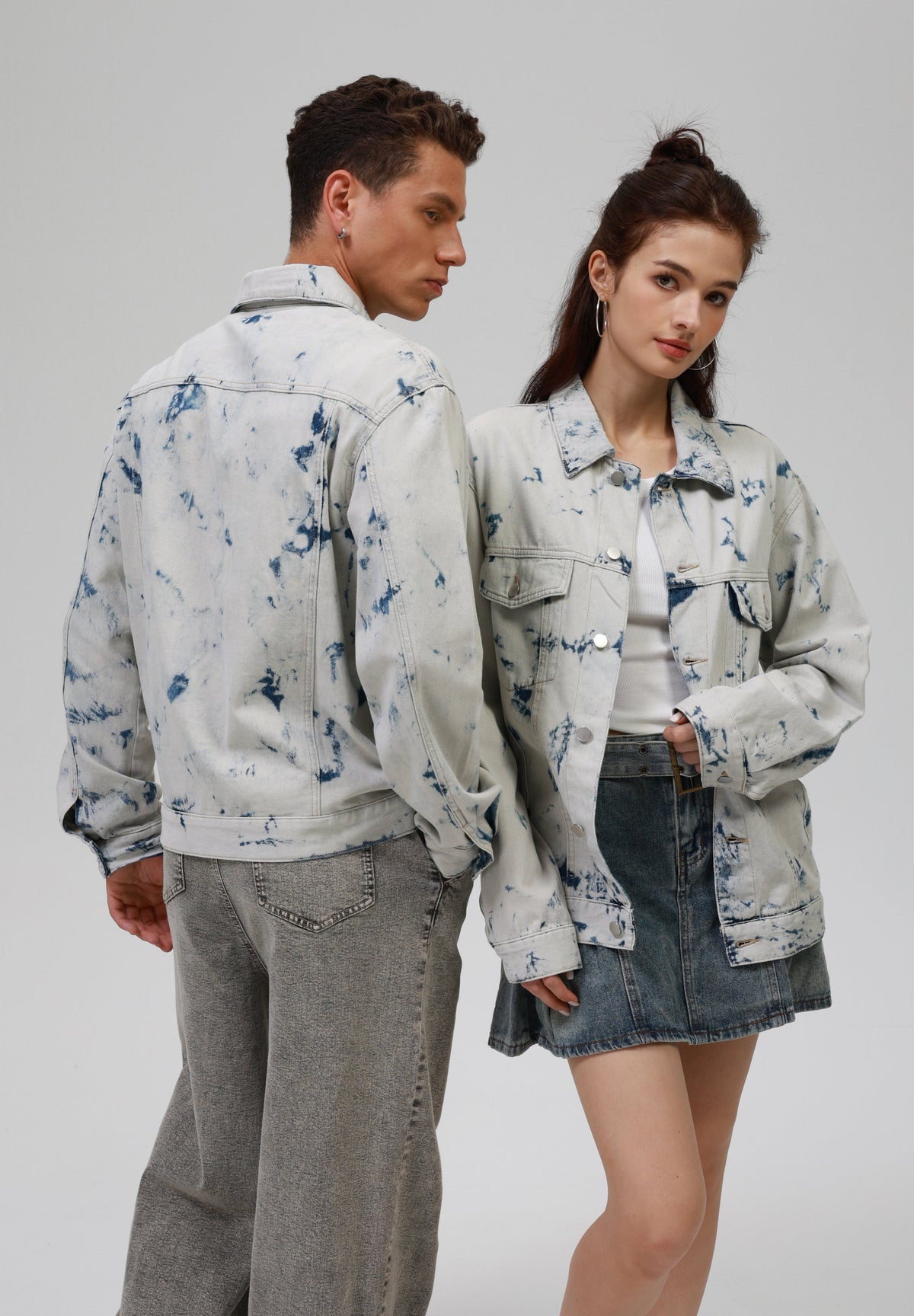 YOURTURN UNISEX - Denim Jacket - Rinsed