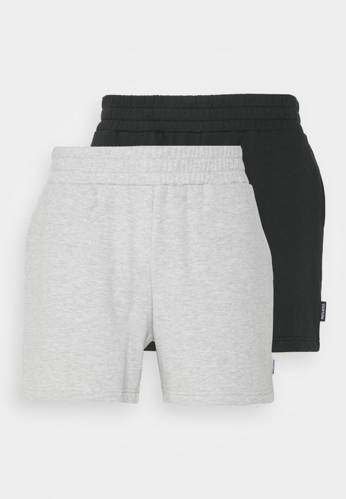 YOURTURN 2 PACK UNISEX - Sports Shorts - Black/tan