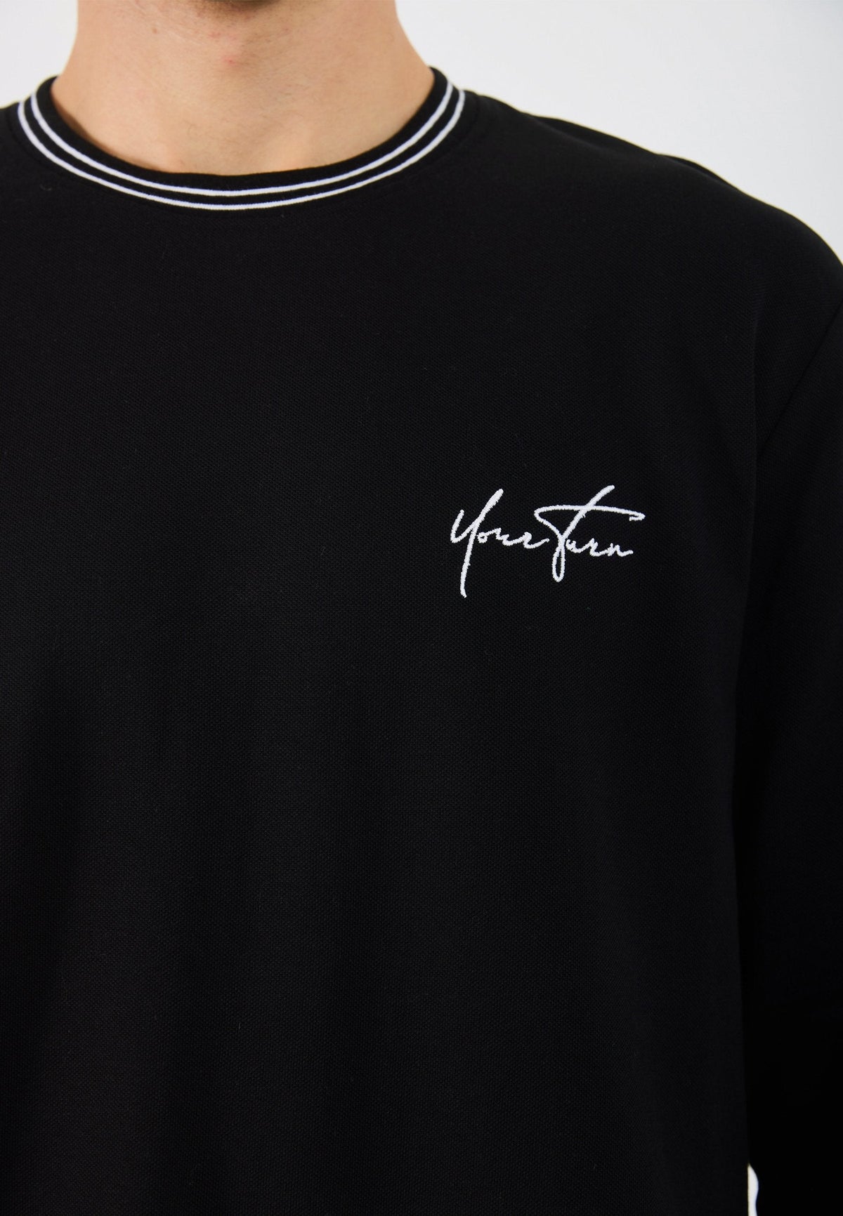 YOURTURN UNISEX - Long Sleeved Top - True Black