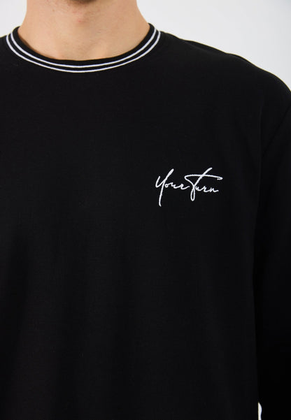 YOURTURN UNISEX - Long Sleeved Top - True Black