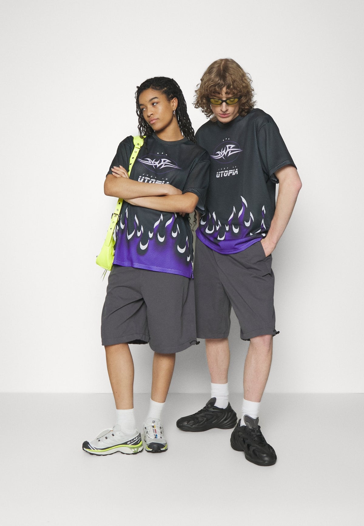 YOURTURN Genderless Parachute - Shorts - Dark Grey