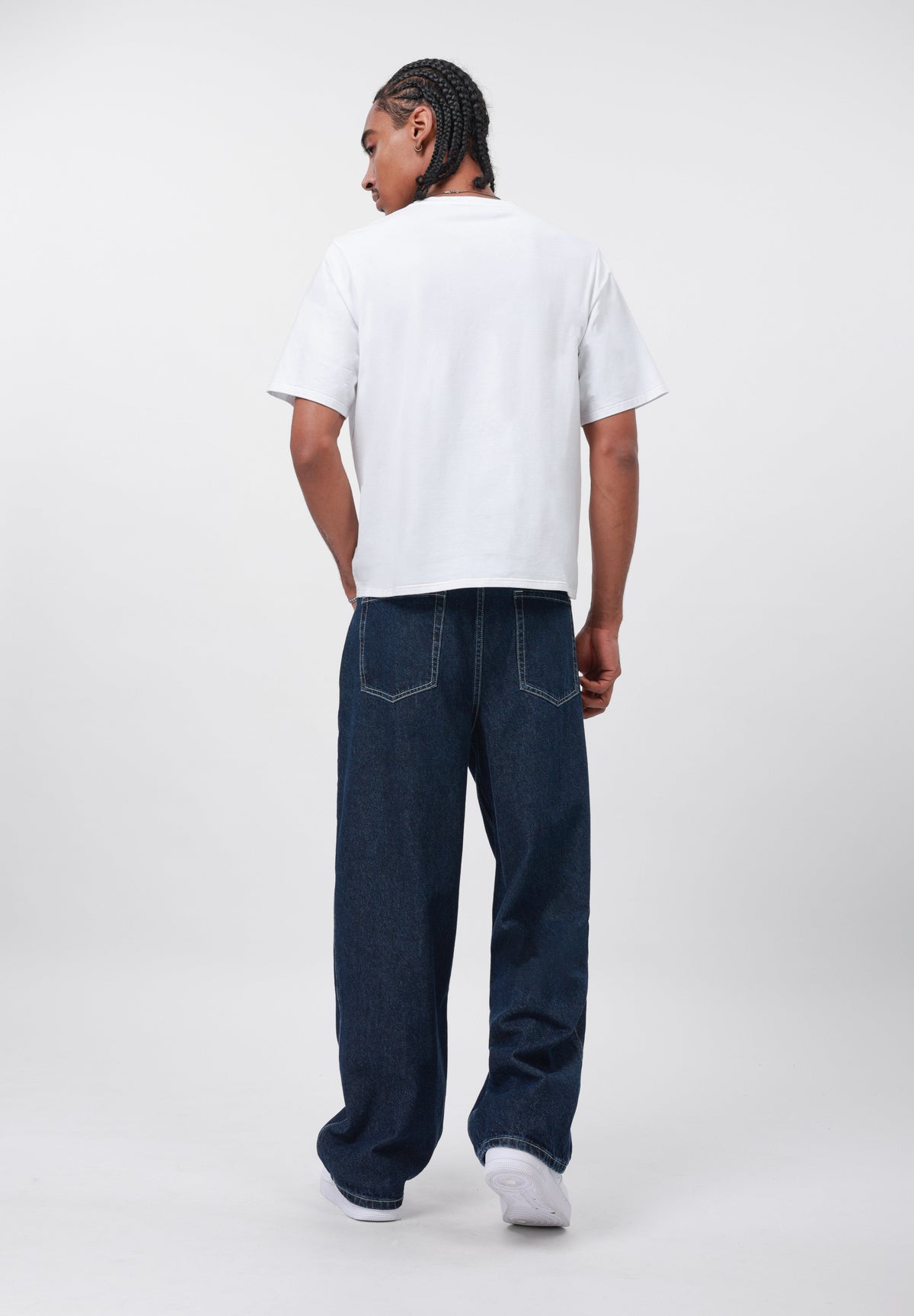 YOURTURN UNISEX - Straight Leg Jeans - Rinsed Denim