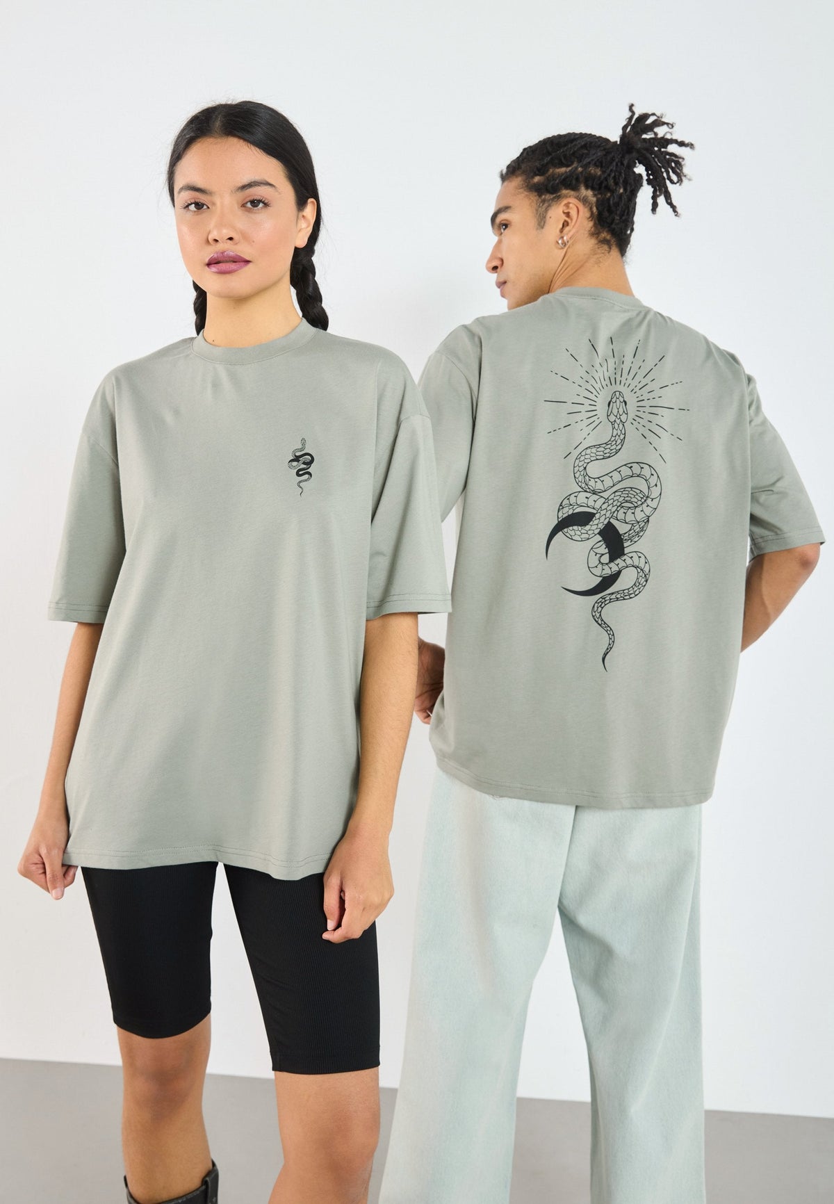 YOURTURN UNISEX - Print T-shirt - Shadow