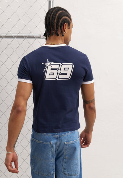 YOURTURN UNISEX - Print T-shirt - Dark Blue