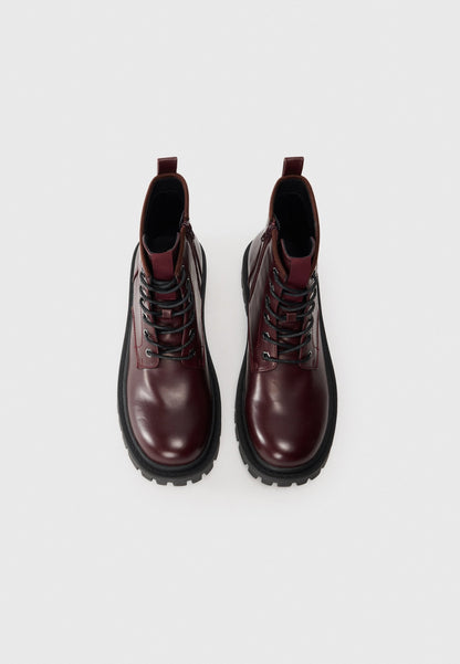 YOURTURN UNISEX - Lace-up Ankle Boots - Burgandy
