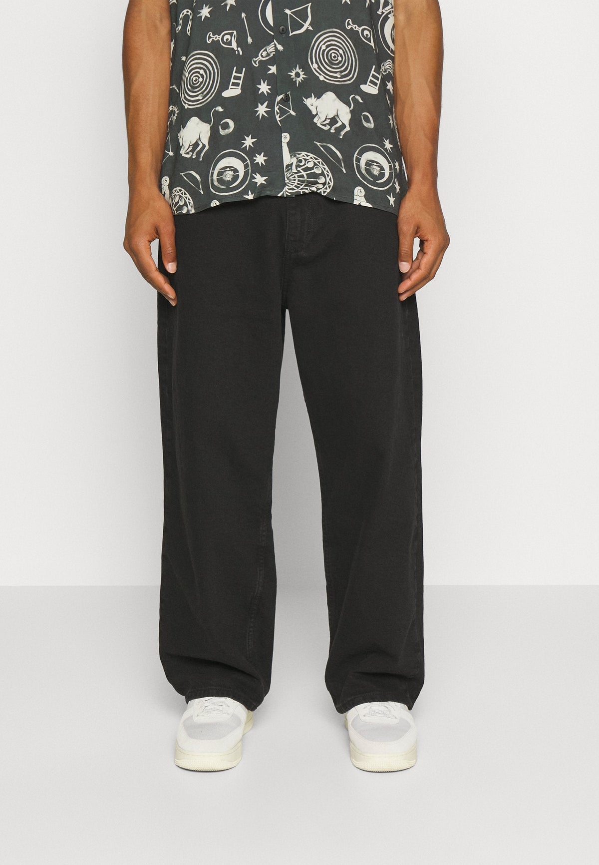 YOURTURN Baggy Jeans Unisex - Relaxed Fit Jeans - Black Denim