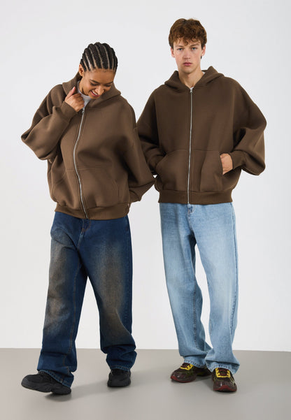 YOURTURN SCUBA ZIP UNISEX - Zip-up Sweatshirt - Coffee Liqueur