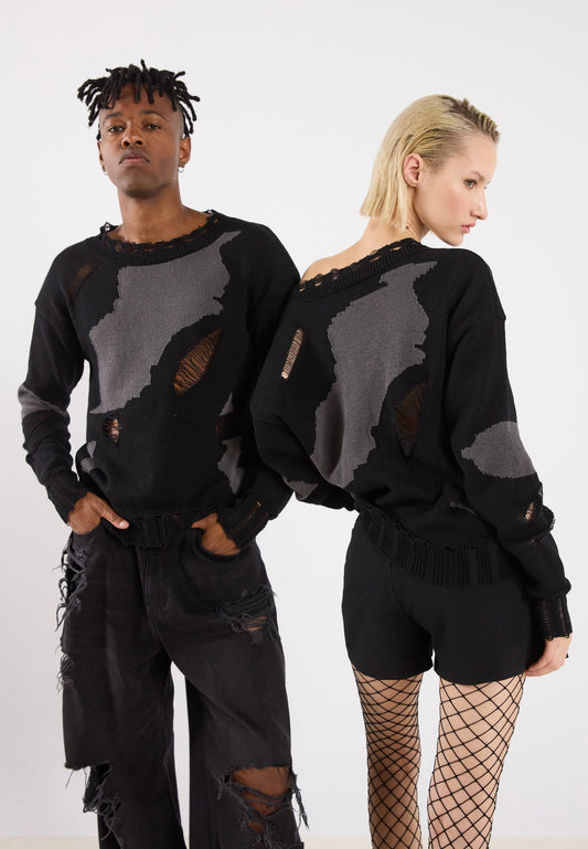YOURTURN UNISEX - Jumper - Black/beige