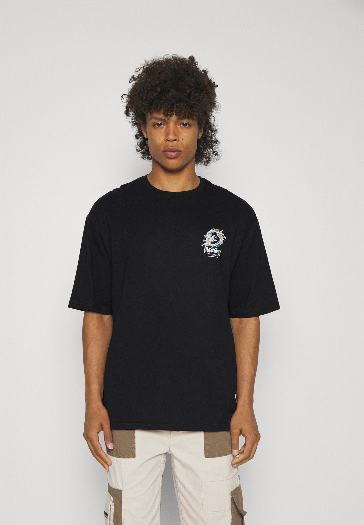 YOURTURN Unisex - Print T-Shirt - Black