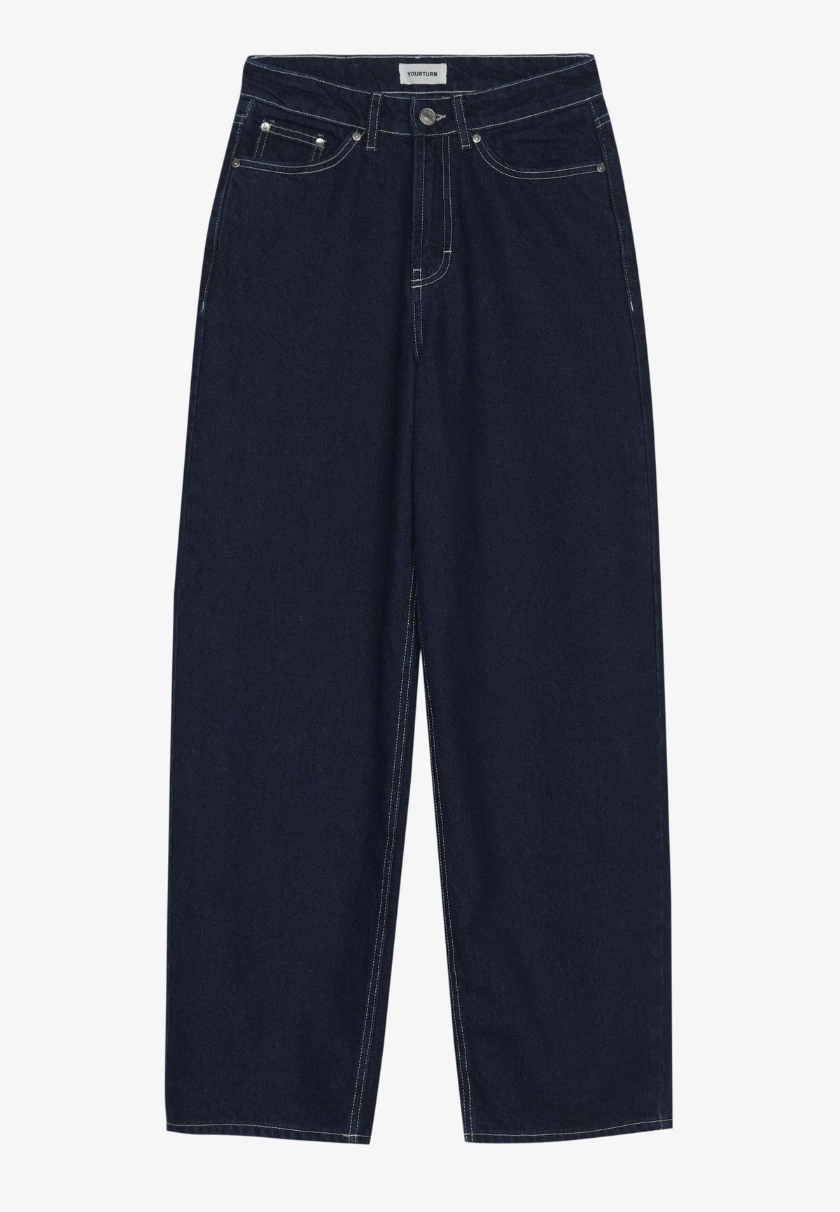 YOURTURN UNISEX - Baggy Jeans - Rinsed Denim