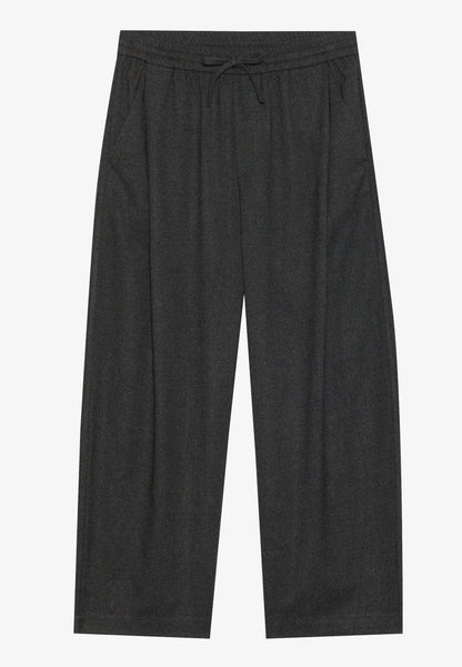 YOURTURN BARREL TROUSER UNISEX - Trousers - Dark Grey Melange