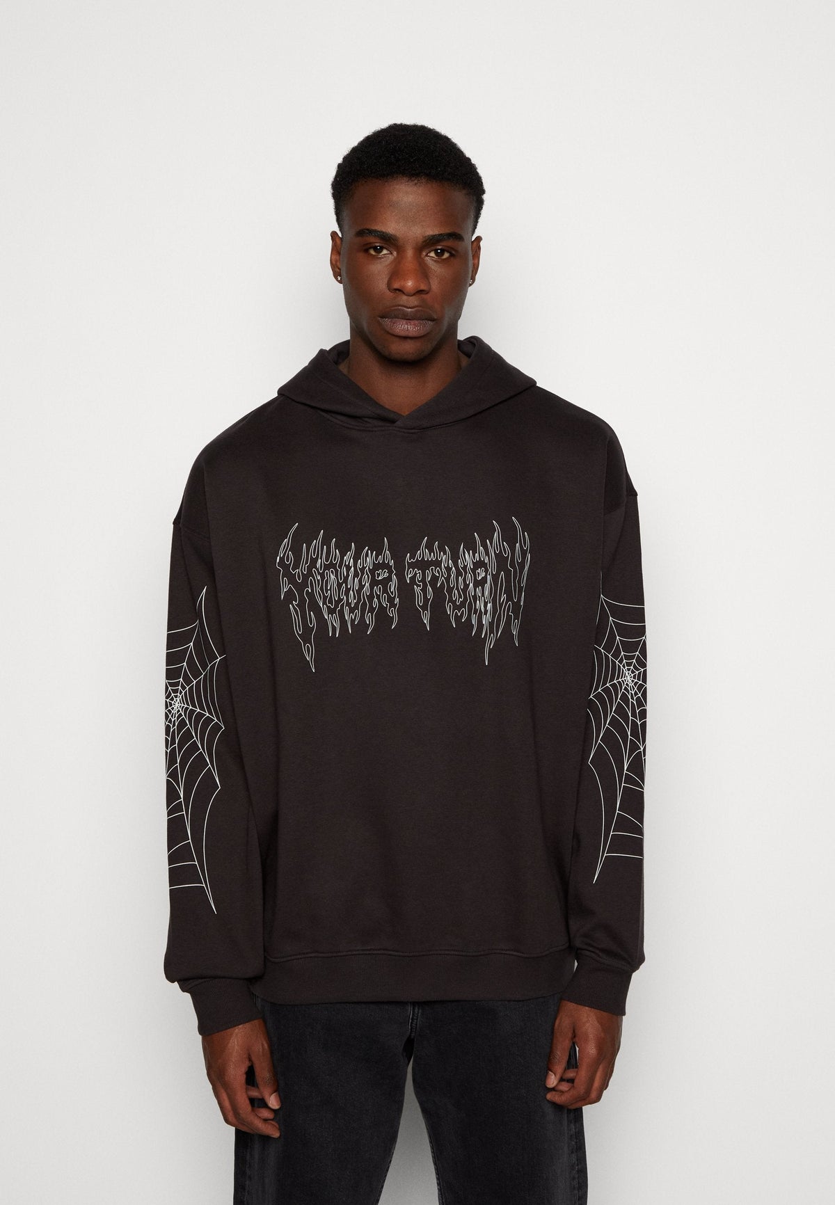 YOURTURN Spiderweb Unisex - Hoodie - Black