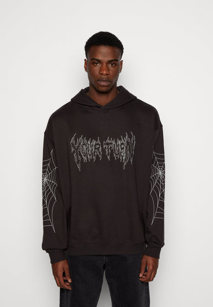 YOURTURN Spiderweb Unisex - Hoodie - Black