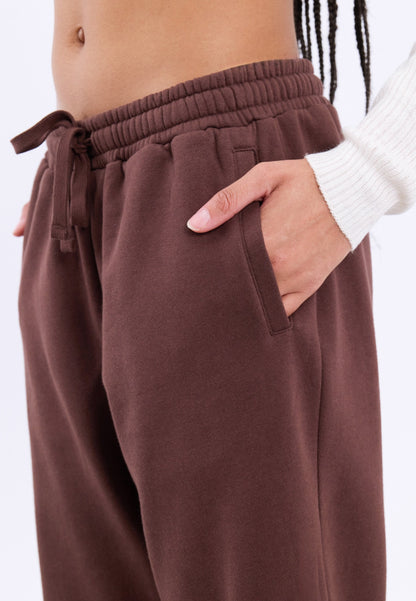 YOURTURN UNISEX - Tracksuit Bottoms - Deep Mahogany