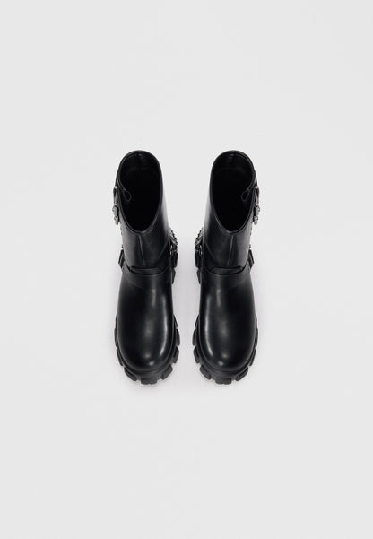 YOURTURN UNISEX - Cowboy/biker Ankle Boot - Black