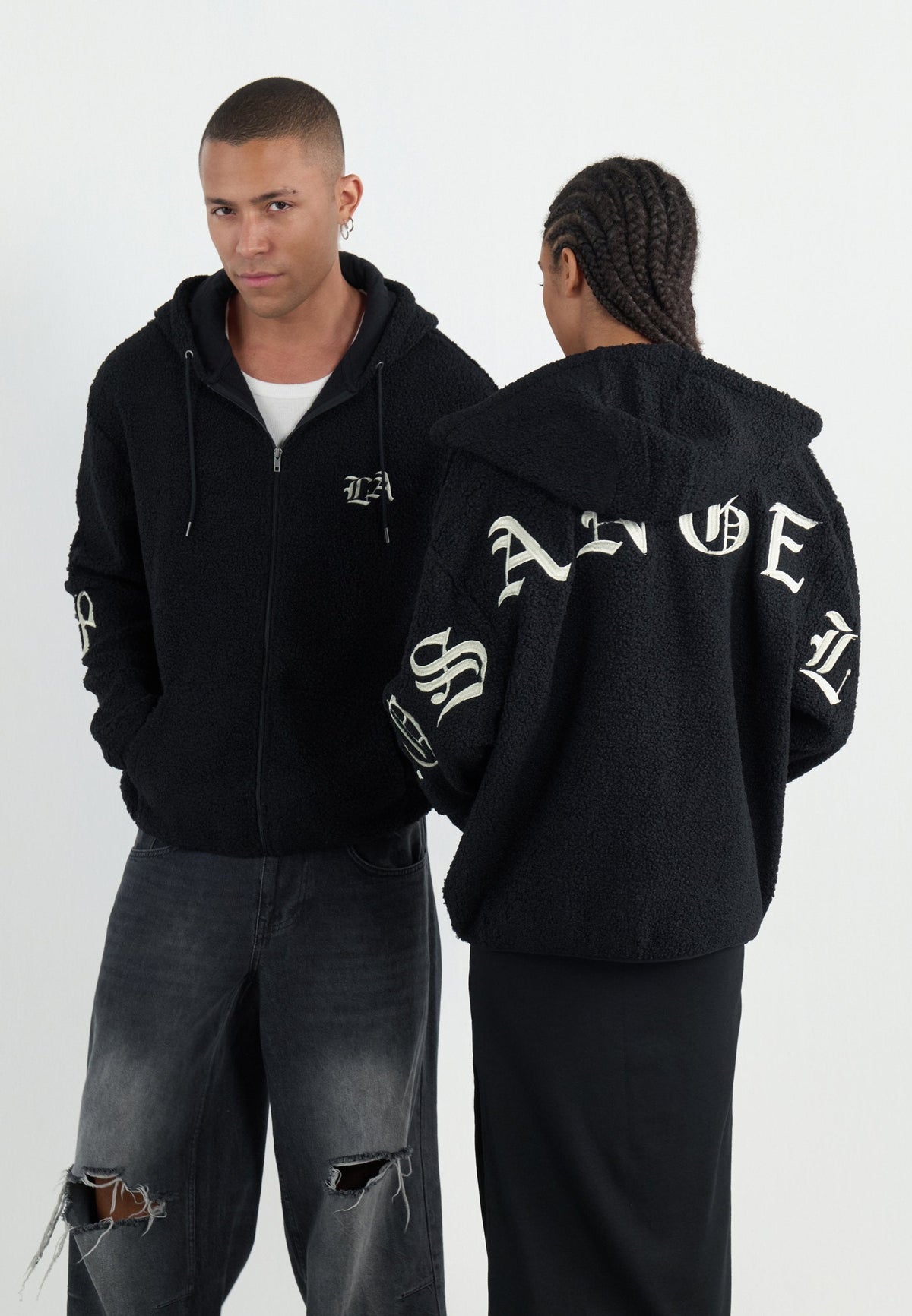 YOURTURN TEDDY JACKET UNISEX - Fleece Jacket - Black