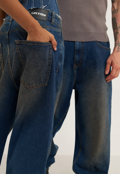 YOURTURN UNISEX - Baggy Jeans - Dirty Denim