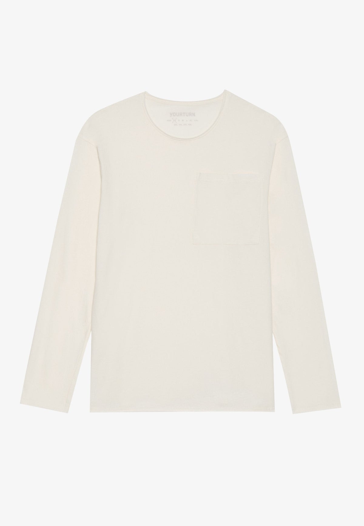 YOURTURN SLOUCHY LONG SLEEVED TOP WITH POCKET UNISEX - Long Sleeved Top - Marshmallow 11-4300 Tcx