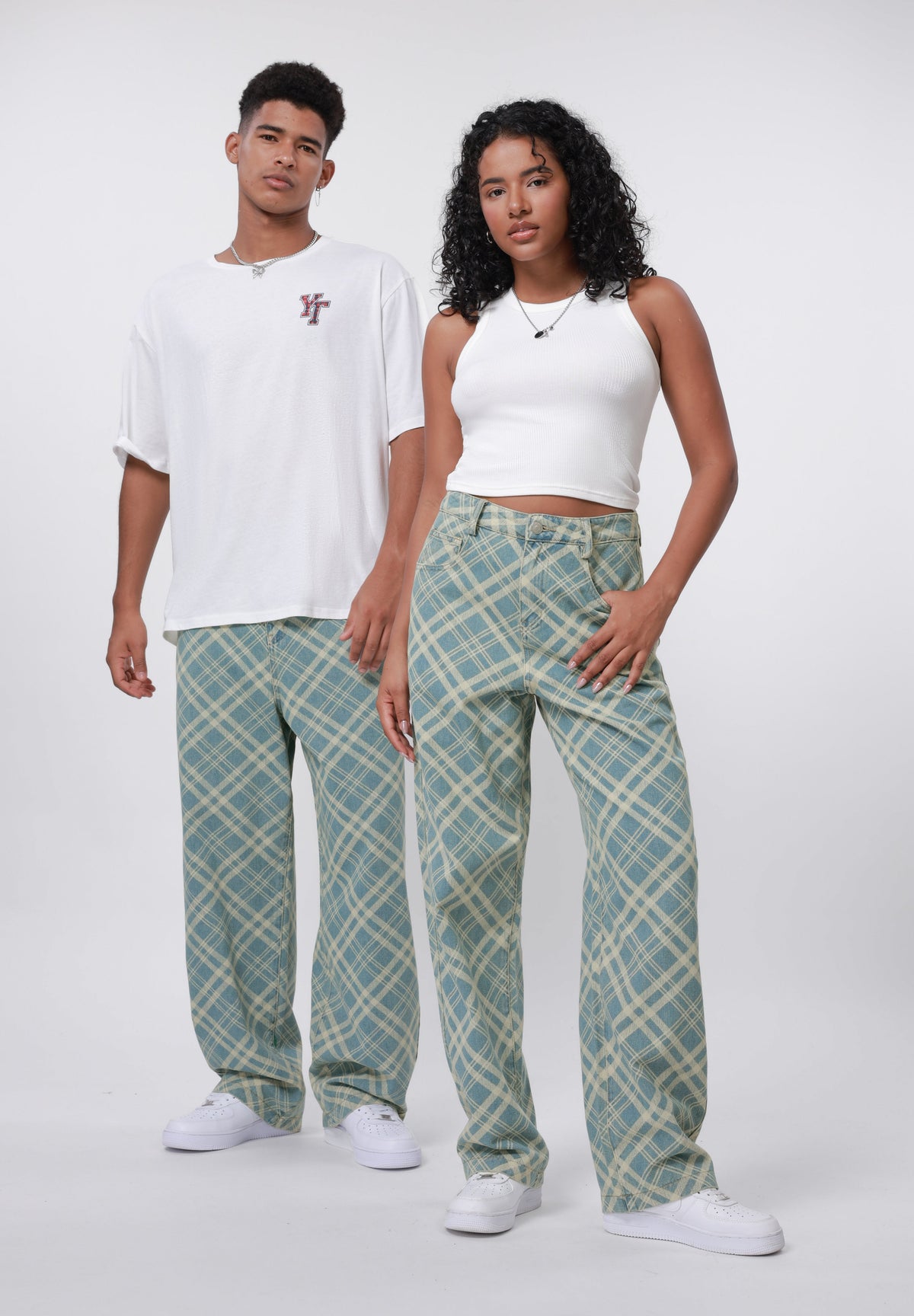 YOURTURN UNISEX - Baggy Jeans - Blue
