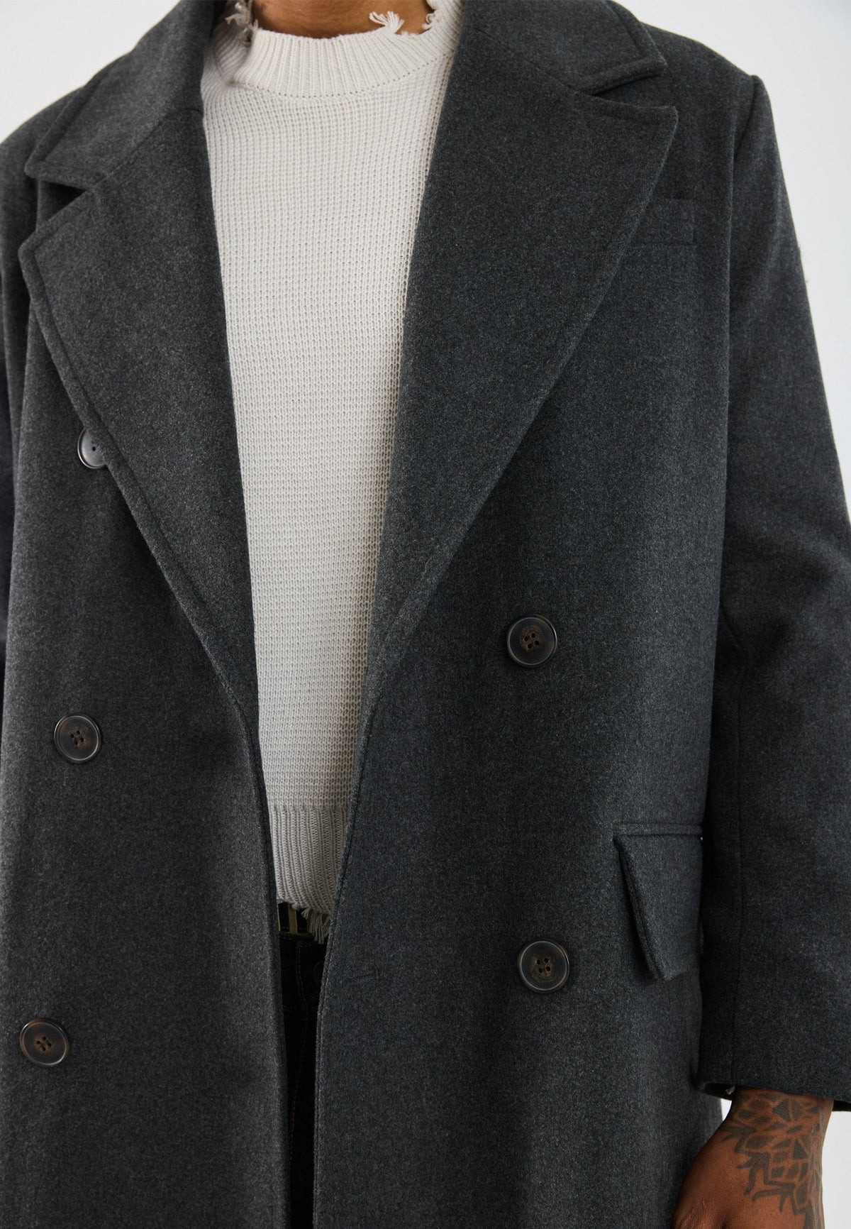 YOURTURN UNISEX - Classic Coat - Dark Grey