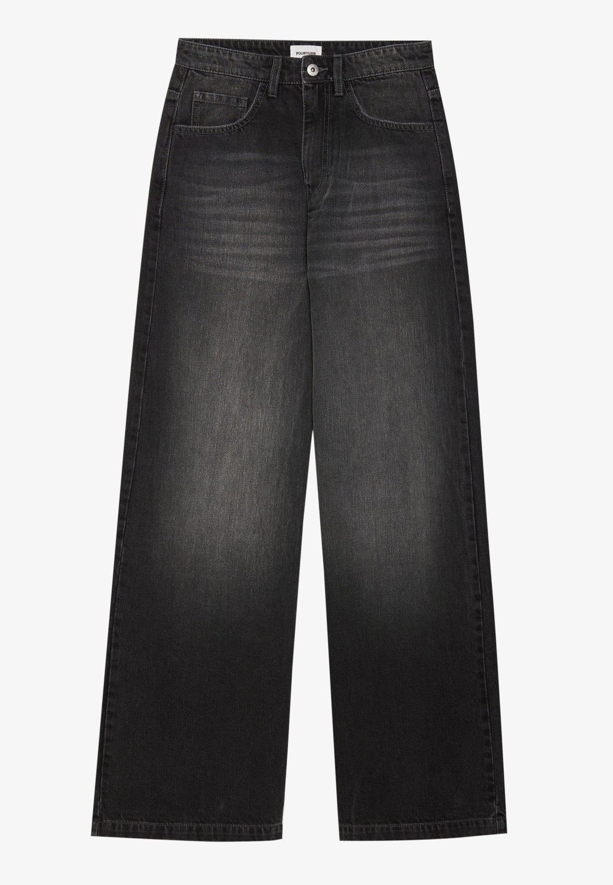 YOURTURN UNISEX - Baggy Jeans - Black Denim