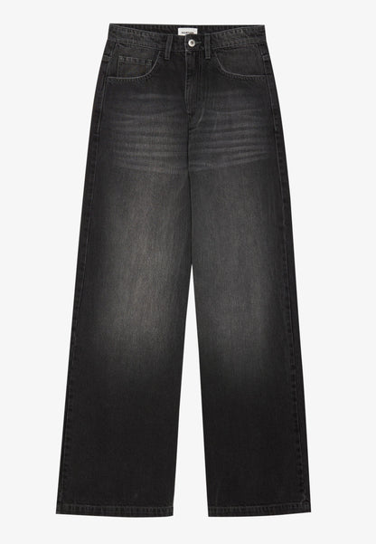 YOURTURN UNISEX - Baggy Jeans - Black Denim