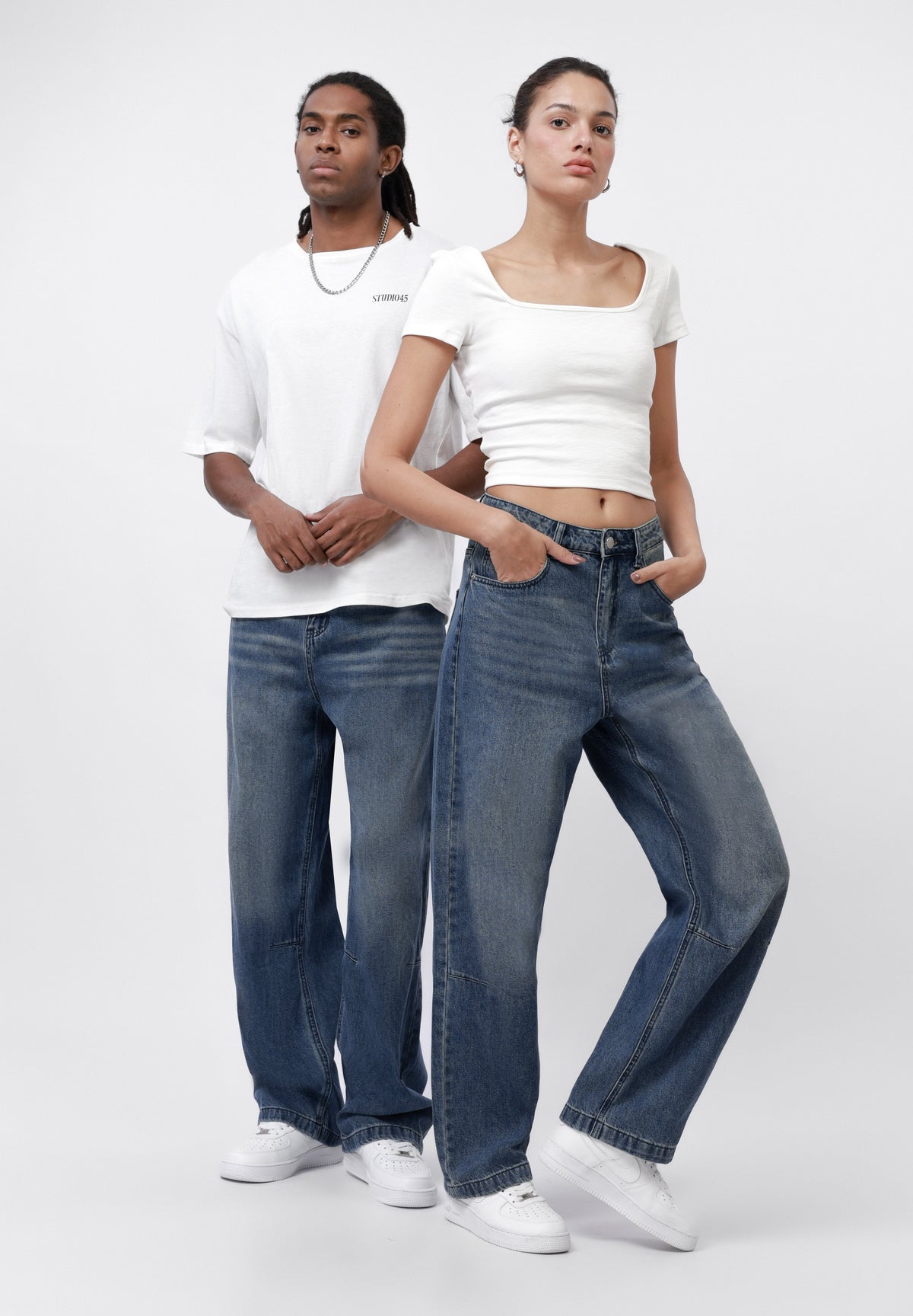 YOURTURN UNISEX - Baggy Jeans - 966 - Dirty Denim
